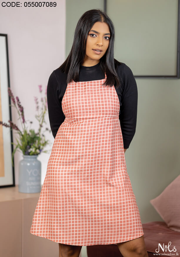 Pink checkered pinafore best sale